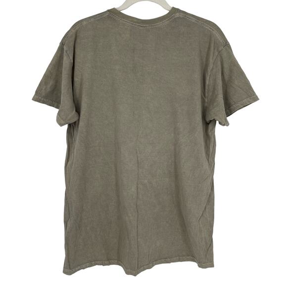 Officially Licensed Nirvana Nevermind Smiley Grunge Tee Beige Acid Wash Large - Picture 2 of 5